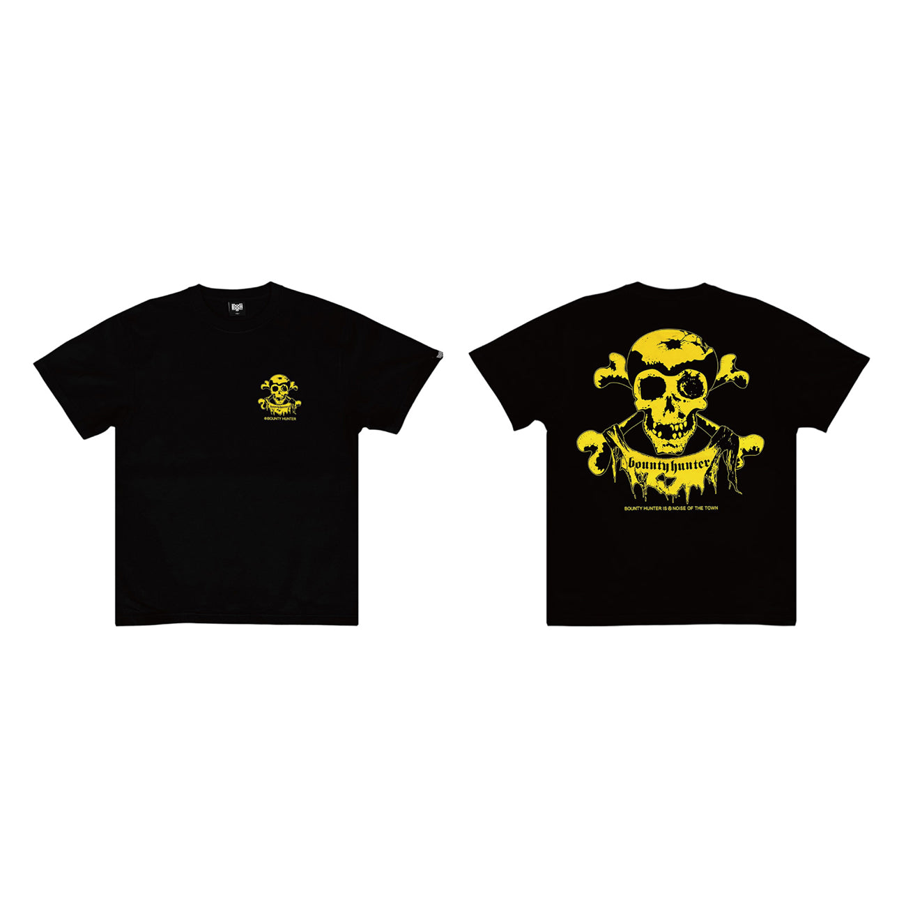 BxH D-BEAT SKULL Tee 【BLACK/YELLOW】 – BOUNTY HUNTER TOKYO